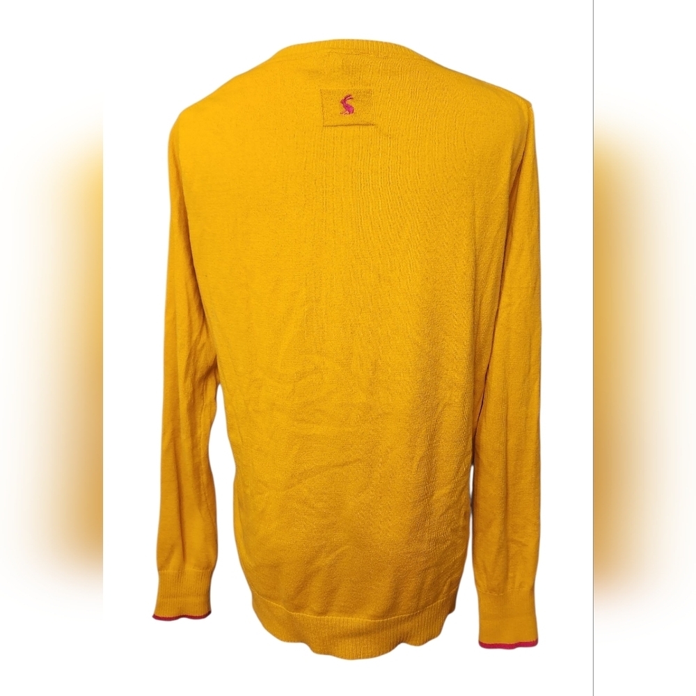 Joules Mustard Sweater with Dog Motif - Picture 8 of 16